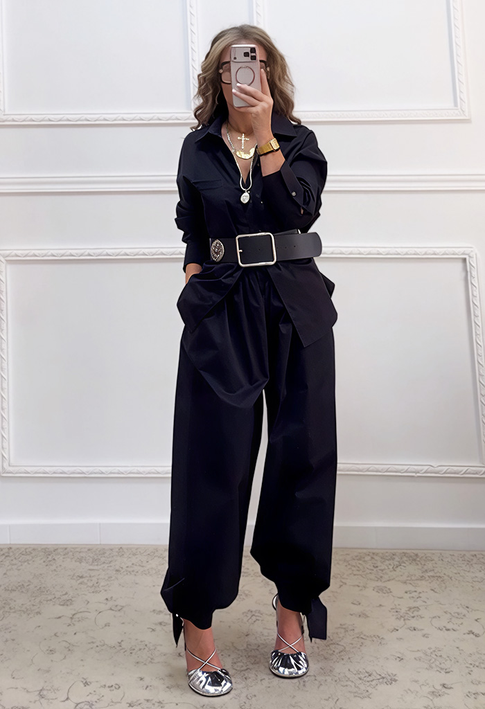 Σετ πουκάμισο και παντελόνι μαύρο