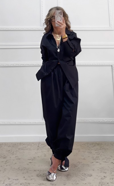 Σετ πουκάμισο και παντελόνι μαύρο