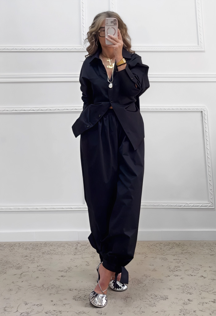 Σετ πουκάμισο και παντελόνι μαύρο