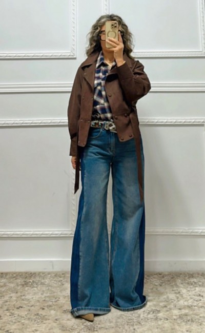 Σουέτ πανωφόρι σοκολά