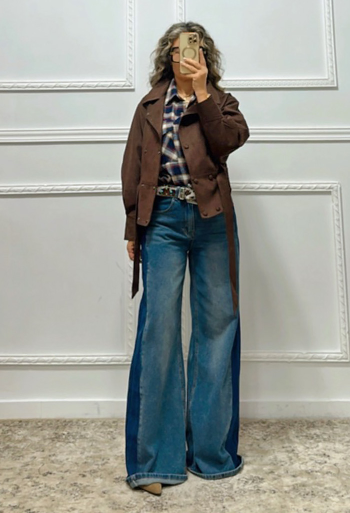 Σουέτ πανωφόρι σοκολά