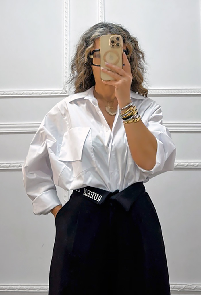 Oversized πουκάμισο άσπρο