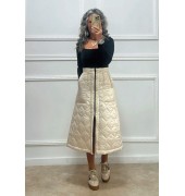 Φούστα puffer εκρού Φούστα puffer εκρού
