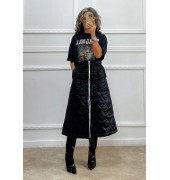 Φούστα puffer μαύρη Φούστα puffer μαύρη