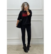 Φούτερ BISOU BLACK Φούτερ BISOU BLACK