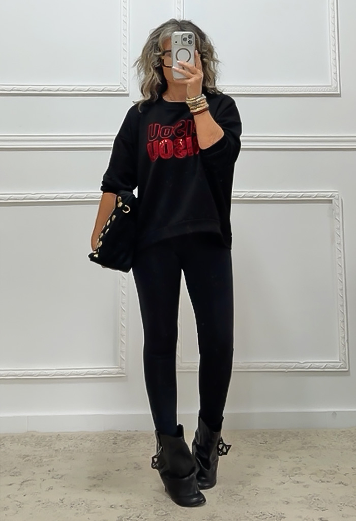 Φούτερ BISOU BLACK Φούτερ BISOU BLACK