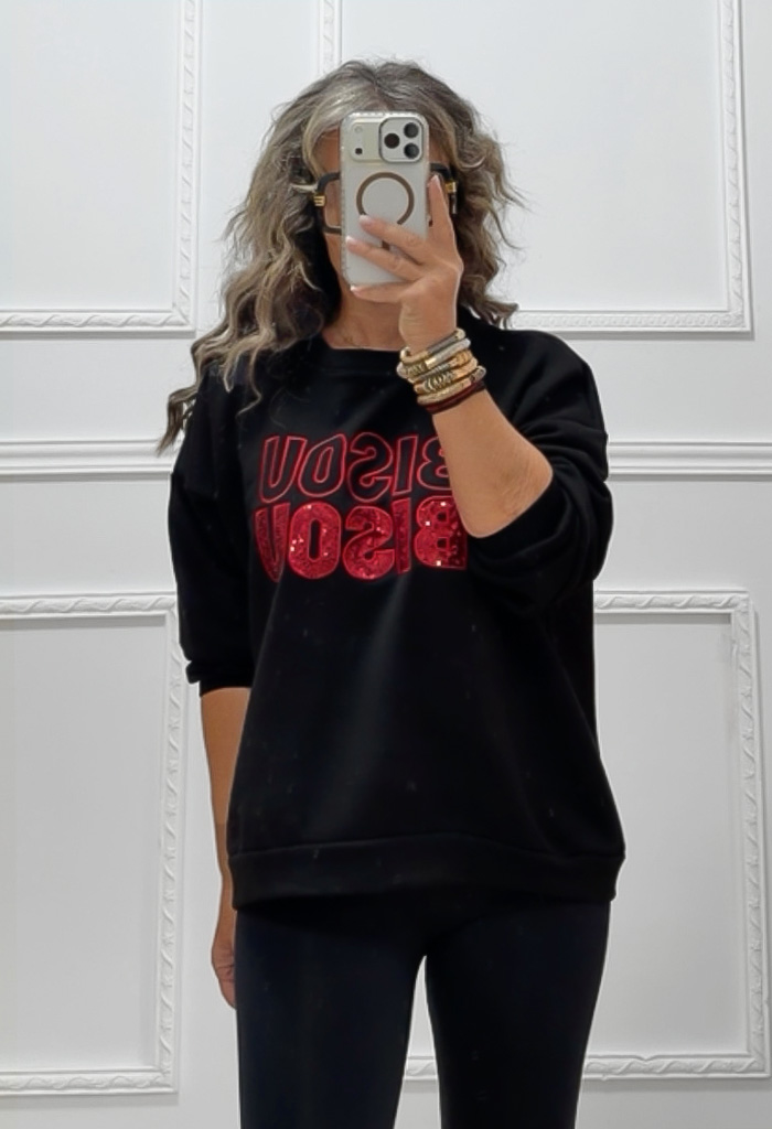 Φούτερ BISOU BLACK Φούτερ BISOU BLACK