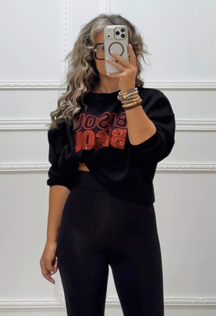 Φούτερ BISOU BLACK Φούτερ BISOU BLACK
