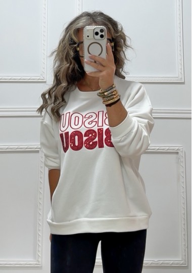 Φούτερ BISOU ECRU