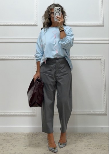 Φούτερ HEARTS BABY BLUE