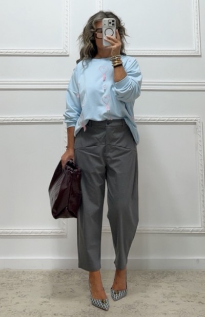 Φούτερ HEARTS BABY BLUE