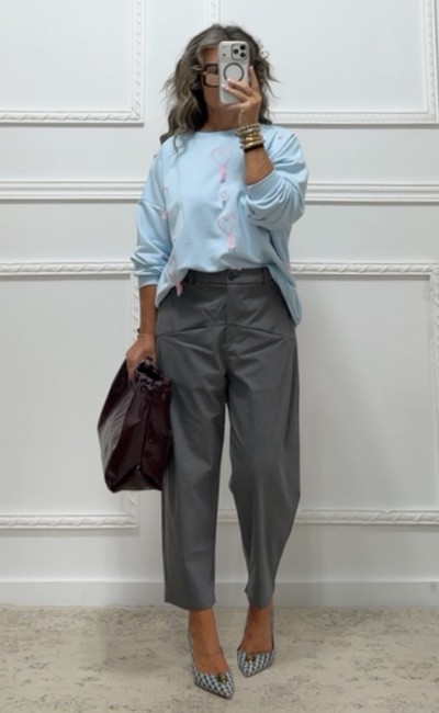 Φούτερ HEARTS BABY BLUE