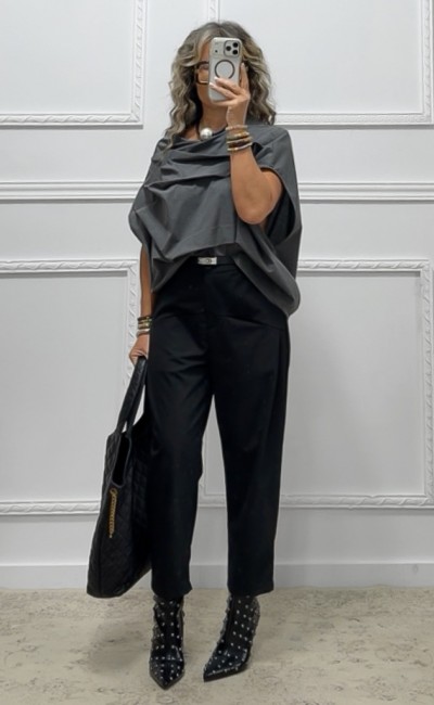 Παντελόνι baggy μαύρο