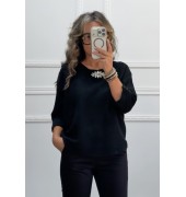 Πουλόβερ μαύρο Πουλόβερ μαύρο
