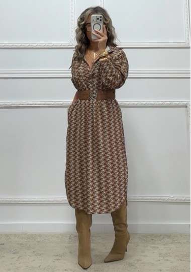 CINNAMON printed dress