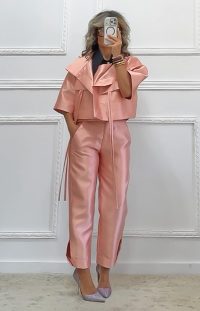 Μπολερό σακάκι dusty pink
