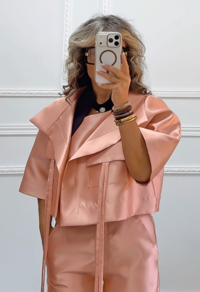 Μπολερό σακάκι dusty pink Μπολερό σακάκι dusty pink