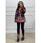 Double faced velvet puffer