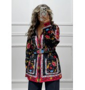 Double faced velvet puffer