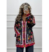Double faced velvet puffer