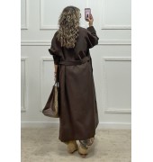 Oversized καμπαρντίνα καφέ Oversized καμπαρντίνα καφέ
