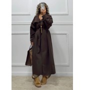 Oversized καμπαρντίνα καφέ Oversized καμπαρντίνα καφέ
