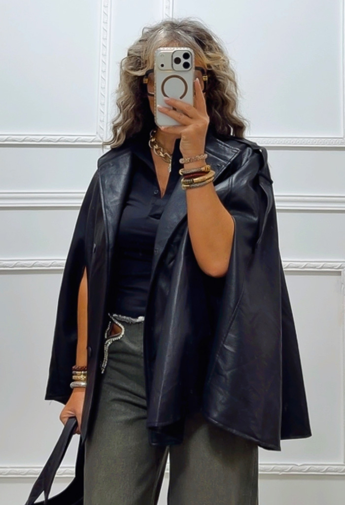 Eco leather κάπα-jacket Eco leather κάπα-jacket