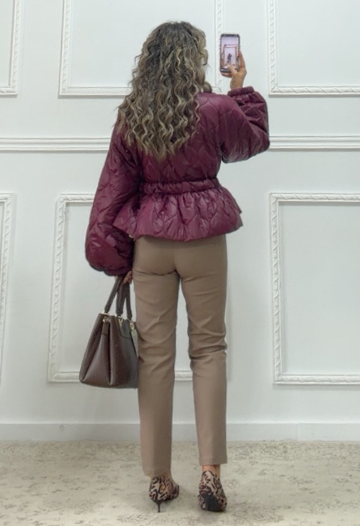 Καπιτονέ puffer μπορντό Καπιτονέ puffer μπορντό