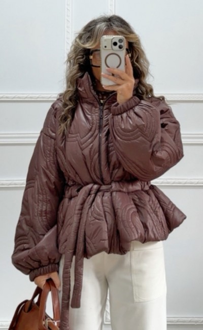 Καπιτονέ puffer καφέ Καπιτονέ puffer καφέ