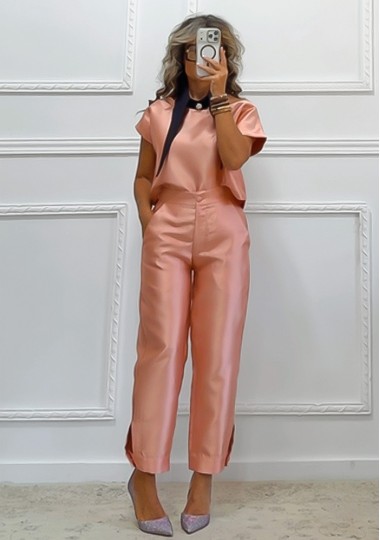 Tailored παντελόνι dusty pink