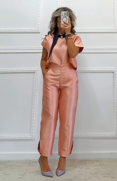 Tailored παντελόνι dusty pink
