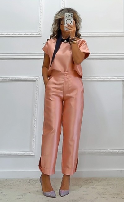 Tailored παντελόνι dusty pink