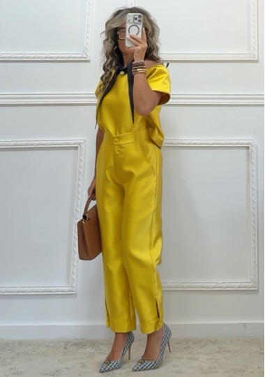 Tailored παντελόνι κίτρινο