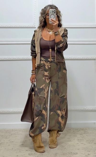 Παντελόνι army print