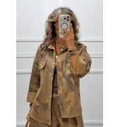 Denim πανωφόρι army print Denim πανωφόρι army print
