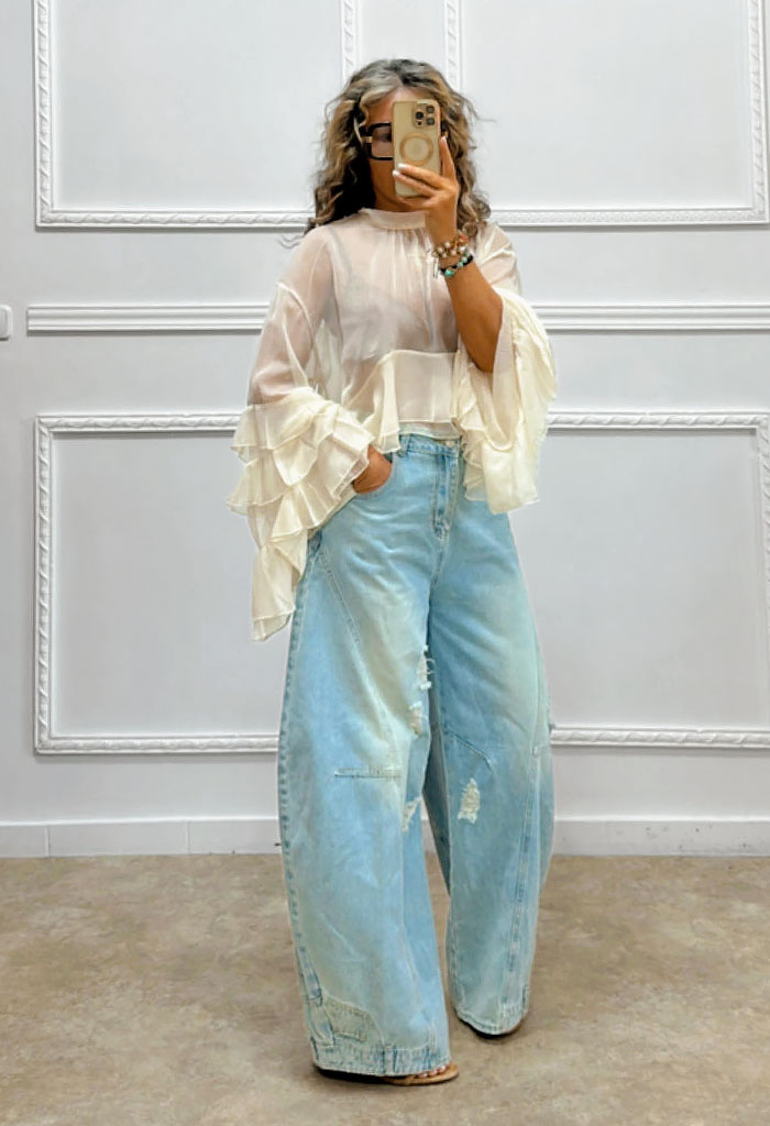 Balloon παντελόνι τζιν