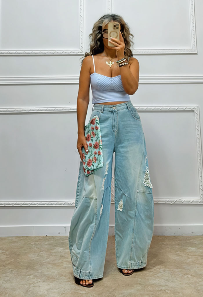 Balloon παντελόνι τζιν