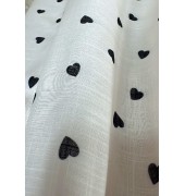 Pinup φόρεμα Hearts μπεζ