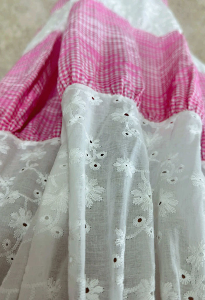 Μακρύ φόρεμα κιπούρ με καρό