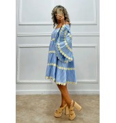 Καρό off-shoulder φόρεμα