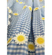 Καρό off-shoulder φόρεμα