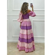 Maxi patchwork φόρεμα