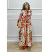 Μακρύ καφτάνι με κεντήματα