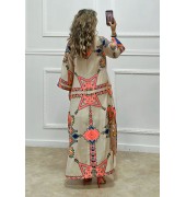 Μακρύ καφτάνι με κεντήματα