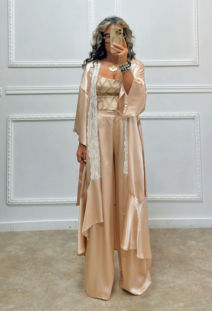 Σετ παντελόνα τοπ και κιμονό