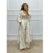 Σετ με κέντημα λαχούρι άσπρο