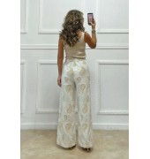 Σετ με κέντημα λαχούρι άσπρο