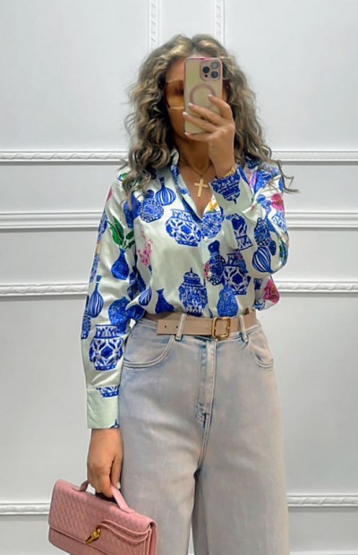 Πουκάμισο με Porcelain print