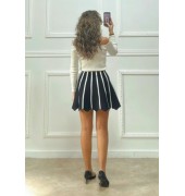 Mini φούστα με ρίγες