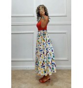 Boho μακριά φούστα